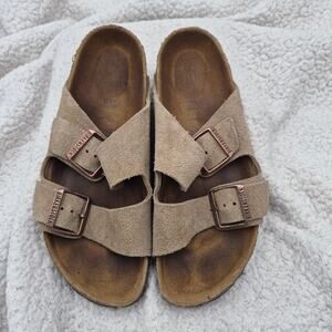 Birkenstock Arizona soft footbed Nubuck Suede Taupe size EU 38 US 7-7.5